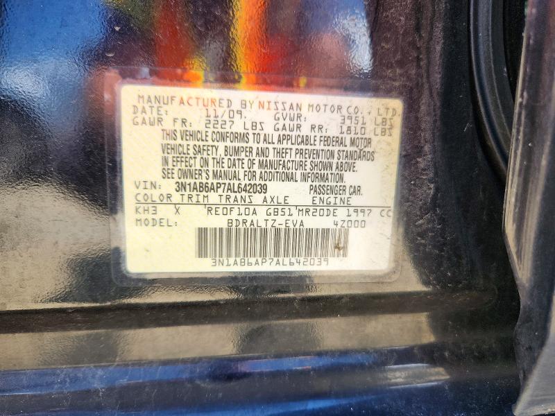 Aukcja sprzedaży 2010 Nissan Sentra, vin: 3N1AB6AP7AL642039, numer aukcji: 61967786