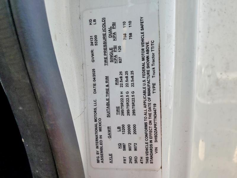 Продажа на аукционе авто 2026 International Lt625, vin: 3HSDZAPR7TN344719, номер лота: 63043116