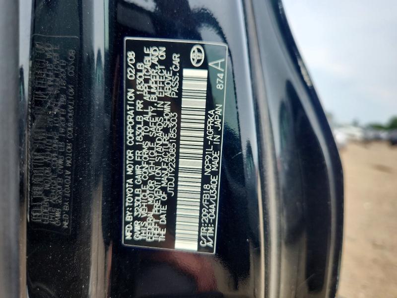 Aukcja sprzedaży 2008 Toyota Yaris, vin: JTDJT923085185303, numer aukcji: 60598286