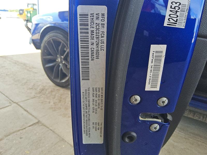 Продажа на аукционе авто 2022 Dodge Challenger, vin: 2C3CDZBT2NH160269, номер лота: 60092416