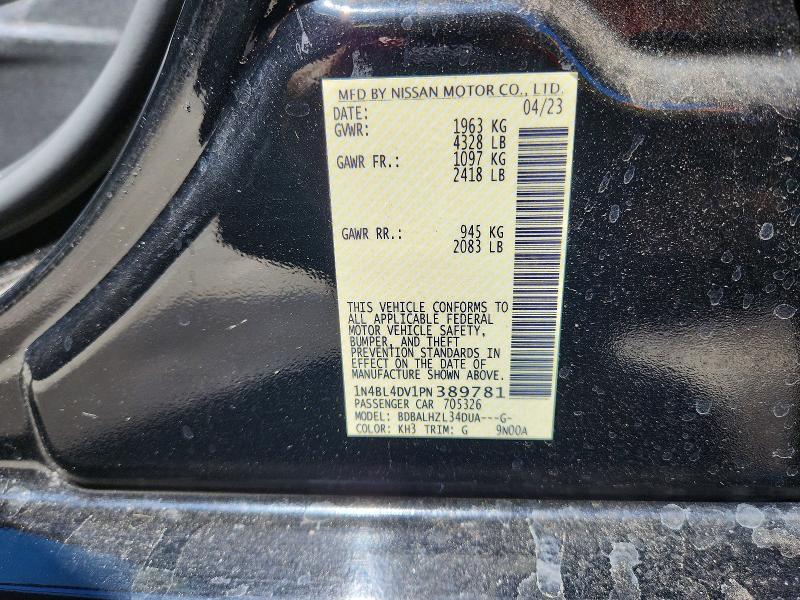 Aukcja sprzedaży 2023 Nissan Altima, vin: 1N4BL4DV1PN389781, numer aukcji: 62519236