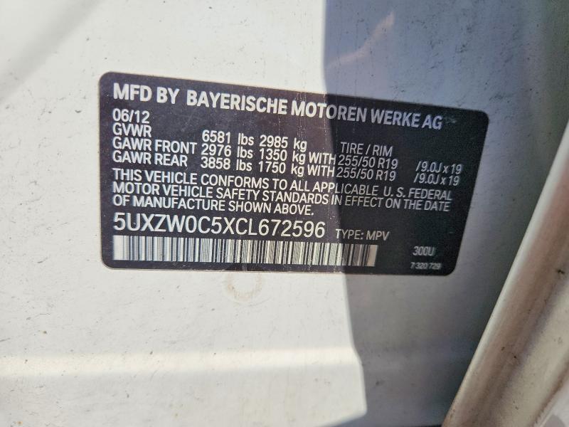 Продажа на аукционе авто 2012 Bmw X5, vin: 5UXZW0C5XCL672596, номер лота: 62956306