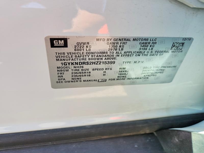 Aukcja sprzedaży 2017 Cadillac Xt5, vin: 1GYKNDRS2HZ215399, numer aukcji: 60983736