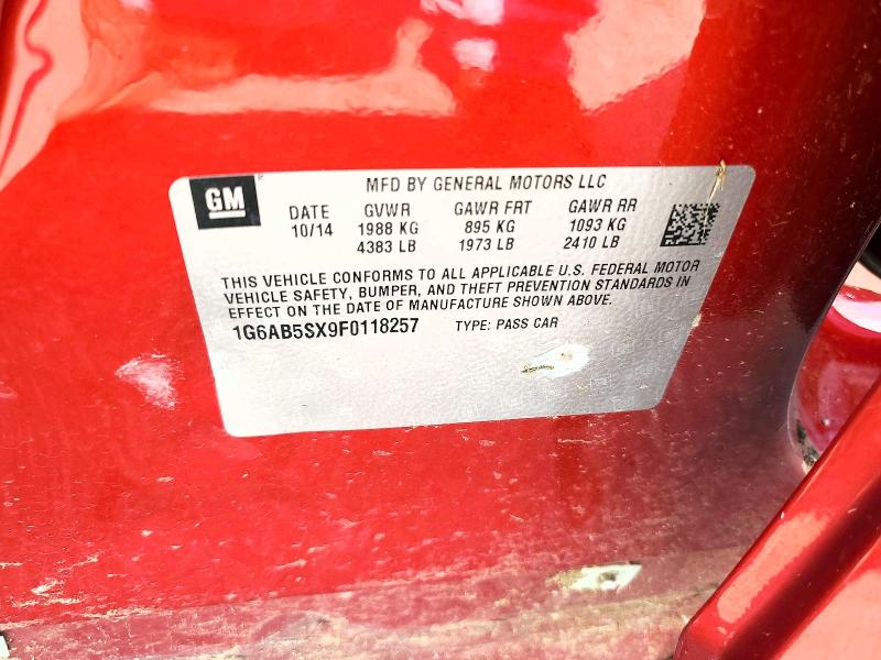 Продажа на аукционе авто 2015 Cadillac Ats, vin: 1G6AB5SX9F0118257, номер лота: 59868516