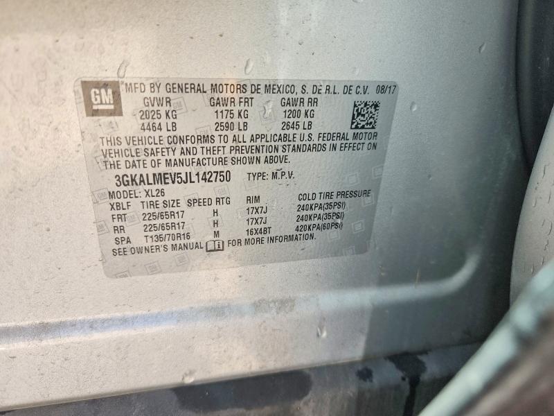 Aukcja sprzedaży 2018 Gmc Terrain, vin: 3GKALMEV5JL142750, numer aukcji: 61746456