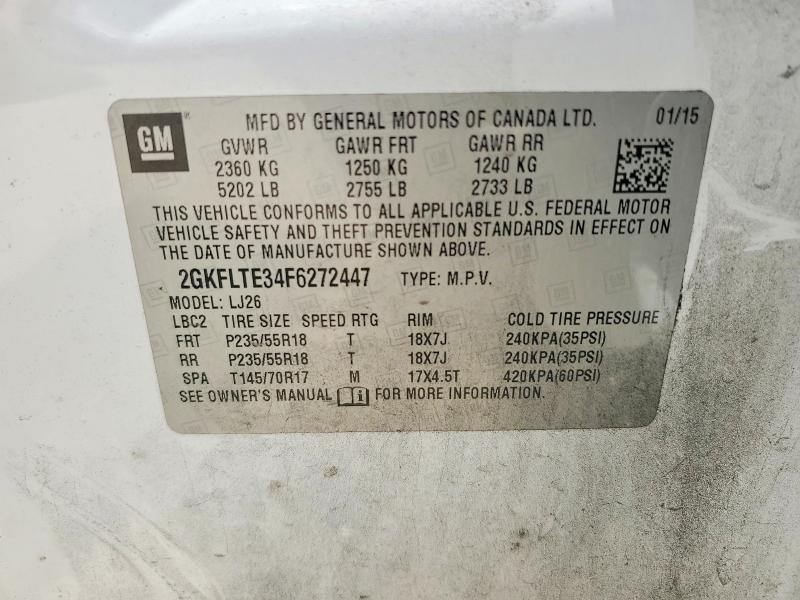 59590306 :رقم المزاد ، 2GKFLTE34F6272447 vin ، 2015 Gmc Terrain مزاد بيع