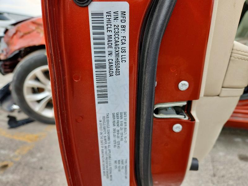 Продаж на аукціоні авто 2021 Chrysler 300, vin: 2C3CCAAGXMH650403, номер лоту: 61984716