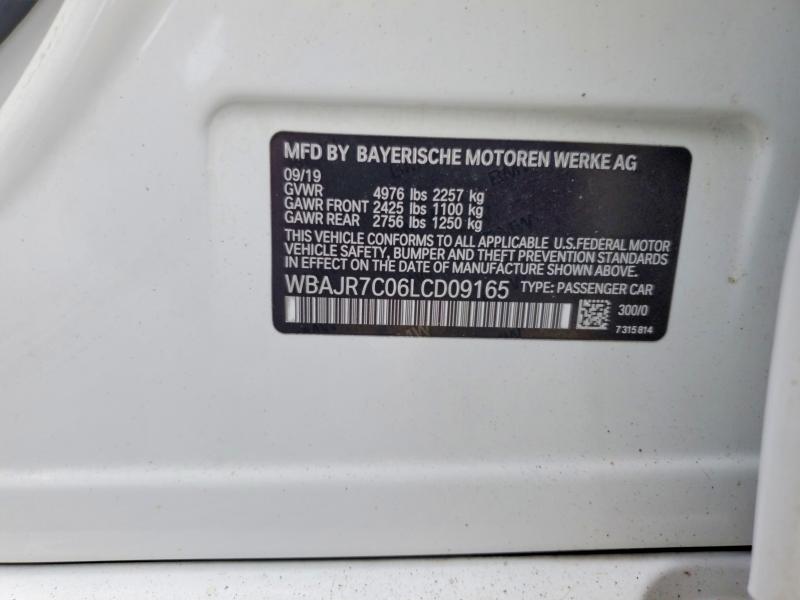 Aukcja sprzedaży 2020 Bmw 530, vin: WBAJR7C06LCD09165, numer aukcji: 60196656