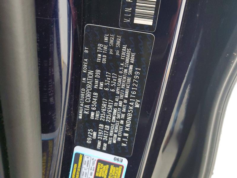 Aukcja sprzedaży 2026 Kia Carnival, vin: KNDNB5KA1T6127991, numer aukcji: 62143846