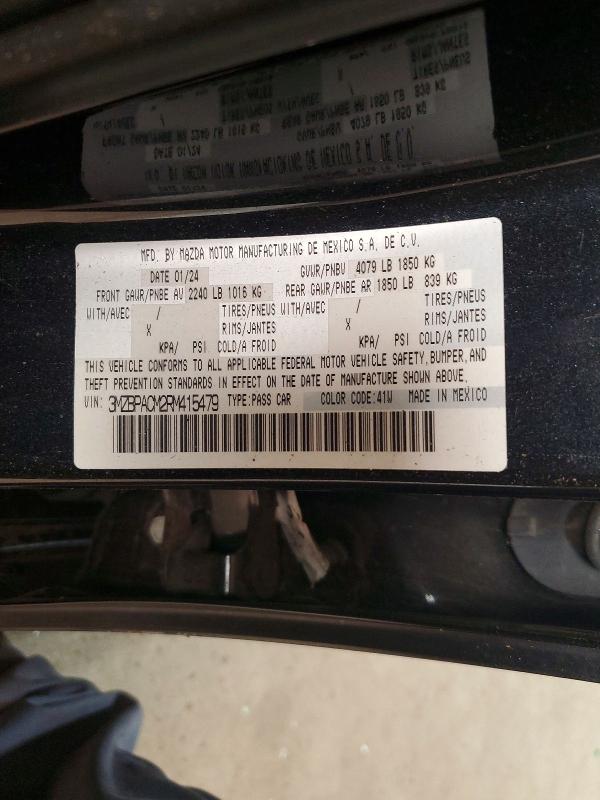 61010556 :رقم المزاد ، 3MZBPACM2RM415479 vin ، 2024 Mazda 3 مزاد بيع