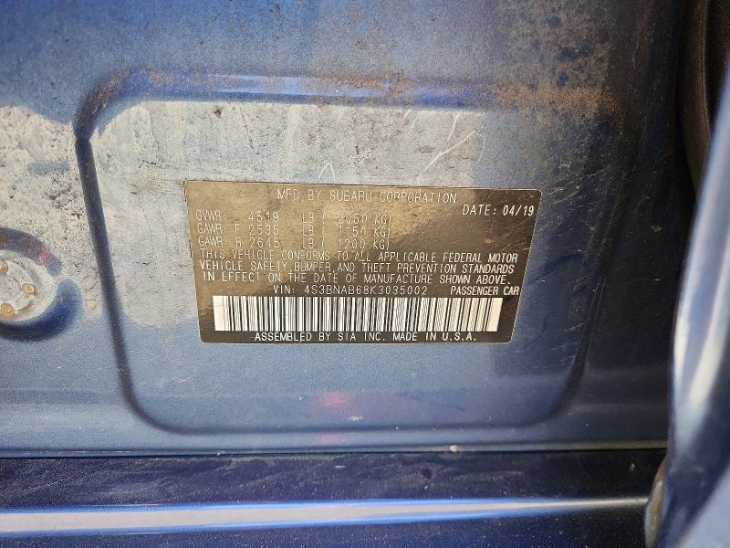 Aukcja sprzedaży 2019 Subaru Legacy, vin: 4S3BNAB68K3035002, numer aukcji: 59396076