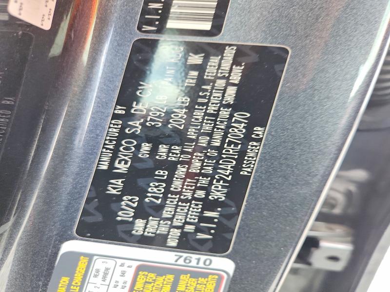62077216 :رقم المزاد ، 3KPF24AD1RE708470 vin ، 2024 Kia Forte مزاد بيع