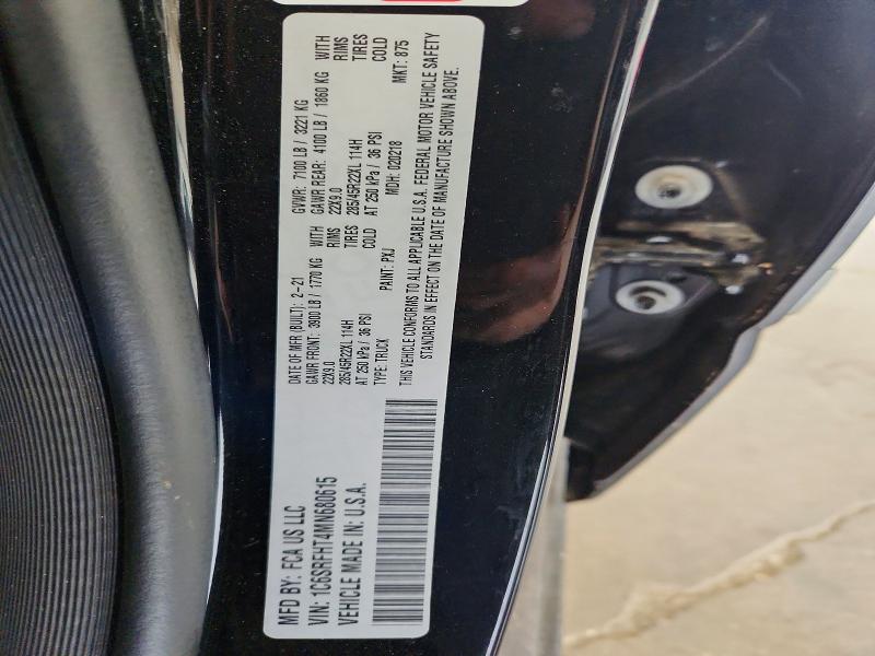 Продаж на аукціоні авто 2021 Ram 1500, vin: 1C6SRFHT4MN680615, номер лоту: 59546306