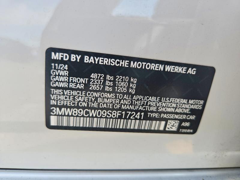 Aukcja sprzedaży 2025 Bmw 330xi, vin: 3MW89CW09S8F17241, numer aukcji: 63345226