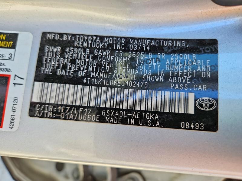 Aukcja sprzedaży 2014 Toyota Avalon, vin: 4T1BK1EB6EU102479, numer aukcji: 62520096