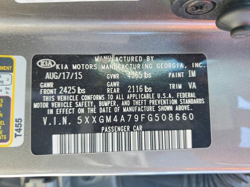 Auction sale of the 2015 Kia Optima, vin: 5XXGM4A79FG508660, lot number: 62943086