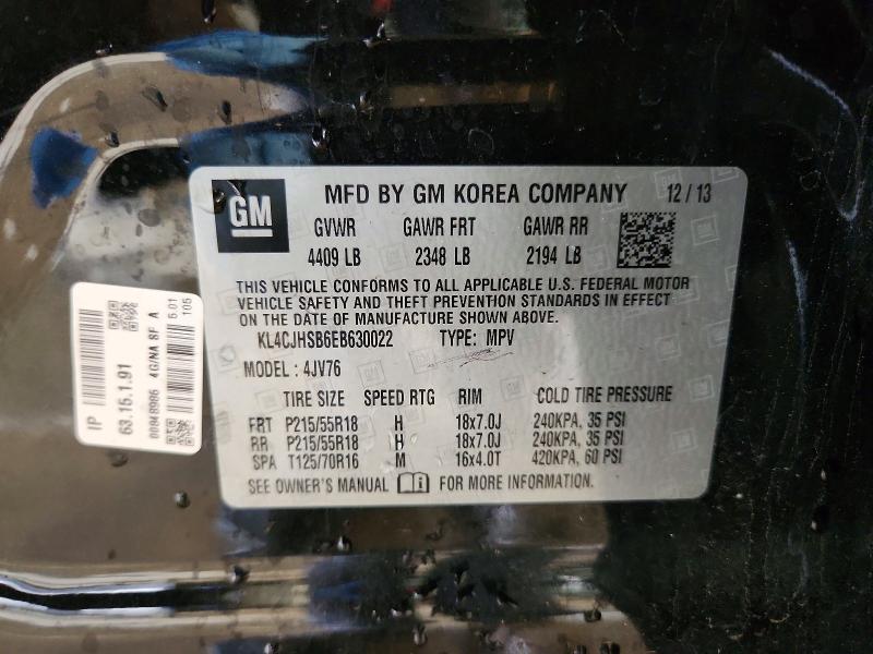 60118596 :رقم المزاد ، KL4CJHSB6EB630022 vin ، 2014 Buick Encore مزاد بيع