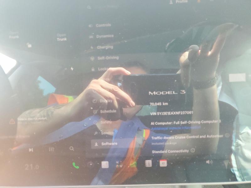 Продаж на аукціоні авто 2022 Tesla Model 3, vin: 5YJ3E1EAXNF237061, номер лоту: 61405256