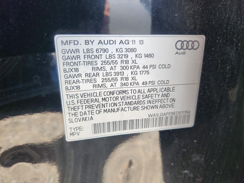 Продажа на аукционе авто 2014 Audi Q7, vin: WA1LGAFE9ED011154, номер лота: 62390726