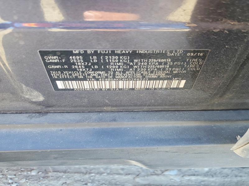 Продаж на аукціоні авто 2017 Subaru Outback, vin: 4S4BSAKC6H3266273, номер лоту: 61420566