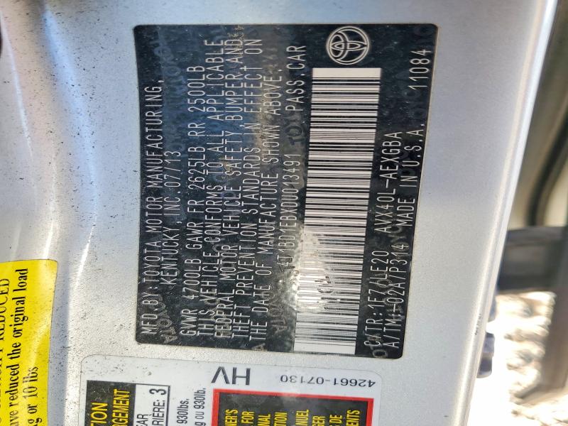 Продаж на аукціоні авто 2013 Toyota Avalon Hybrid, vin: 4T1BD1EBXDU013491, номер лоту: 59010486