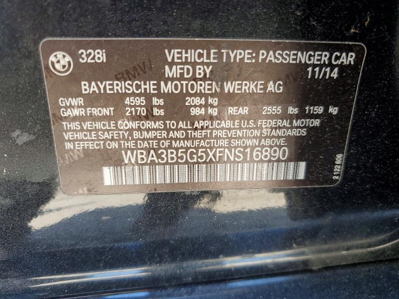 Aukcja sprzedaży 2015 Bmw 328, vin: WBA3B5G5XFNS16890, numer aukcji: 41632346