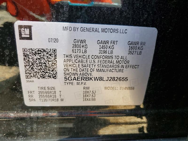 Продаж на аукціоні авто 2020 Buick Enclave, vin: 5GAERBKW8LJ282655, номер лоту: 62616726