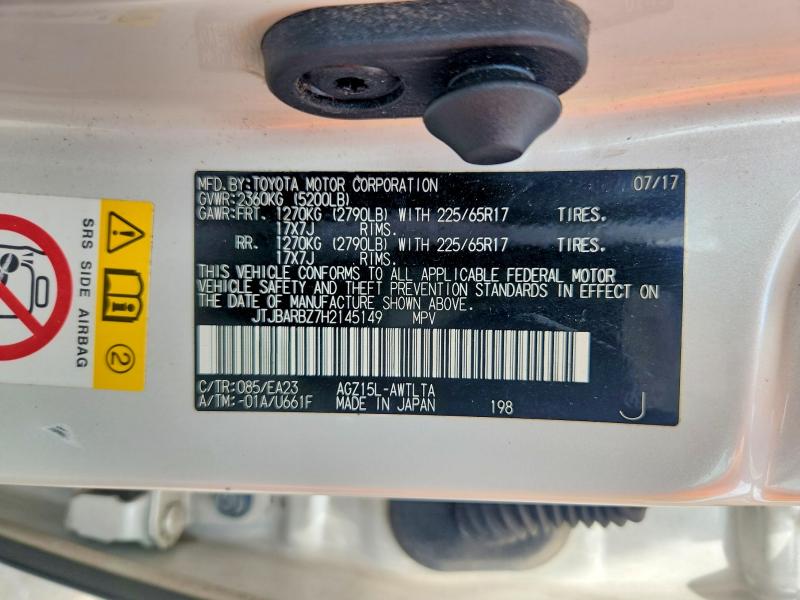 Aukcja sprzedaży 2017 Lexus Nx 200t, vin: JTJBARBZ7H2145149, numer aukcji: 62456376