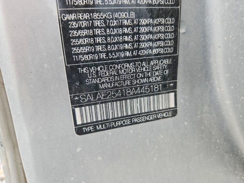 61858056 :رقم المزاد ، SALAE25418A445181 vin ، 2008 Land Rover Lr3 مزاد بيع