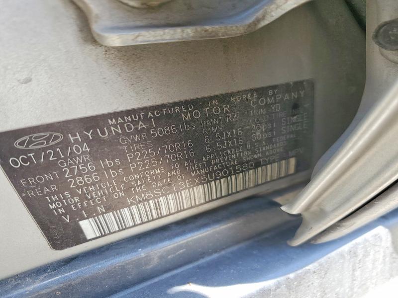 Aukcja sprzedaży 2005 Hyundai Santa Fe, vin: KM8SC13EX5U901580, numer aukcji: 60549146
