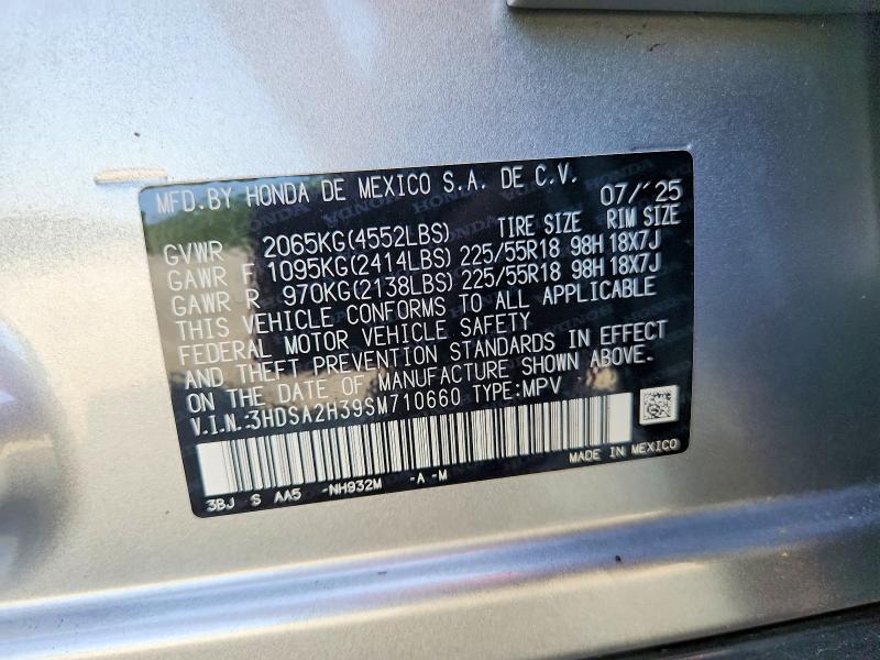 Продаж на аукціоні авто 2025 Acura Adx, vin: 3HDSA2H39SM710660, номер лоту: 60556926