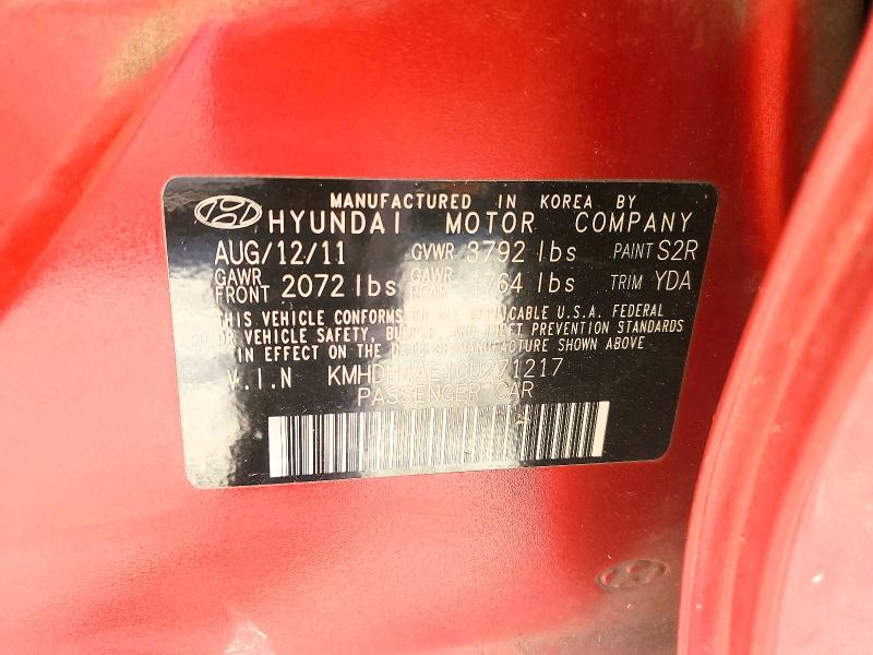 Продажа на аукционе авто 2012 Hyundai Elantra, vin: KMHDH4AE1CU271217, номер лота: 59892186