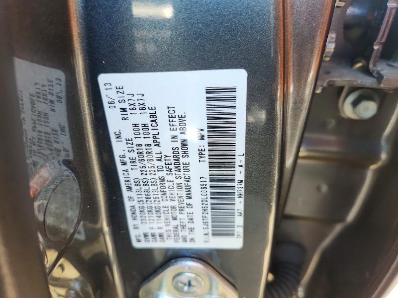 Продажа на аукционе авто 2013 Honda Crosstour, vin: 5J6TF2H52DL006517, номер лота: 60801956