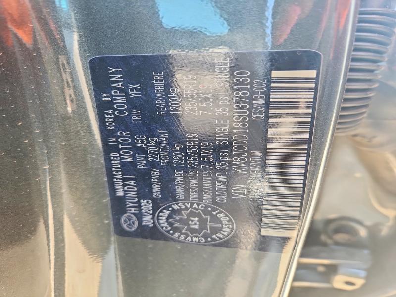 63200466 :رقم المزاد ، KM8JCDD18SU378130 vin ، 2025 Hyundai Tucson مزاد بيع