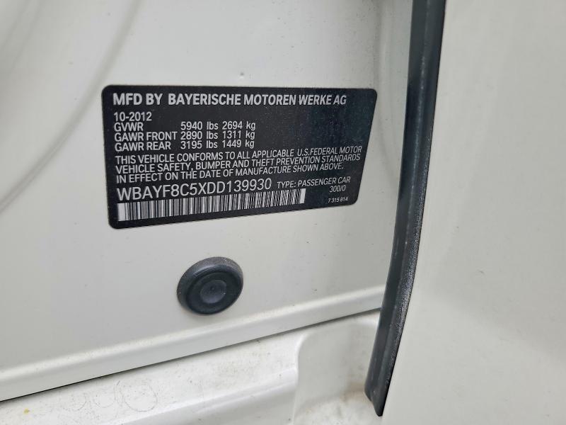 60753166 :رقم المزاد ، WBAYF8C5XDD139930 vin ، 2013 Bmw 750 مزاد بيع