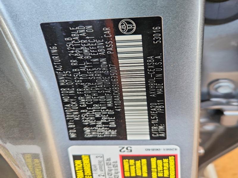 63047736 :رقم المزاد ، 4T1DAACK8SU635007 vin ، 2025 Toyota Camry مزاد بيع