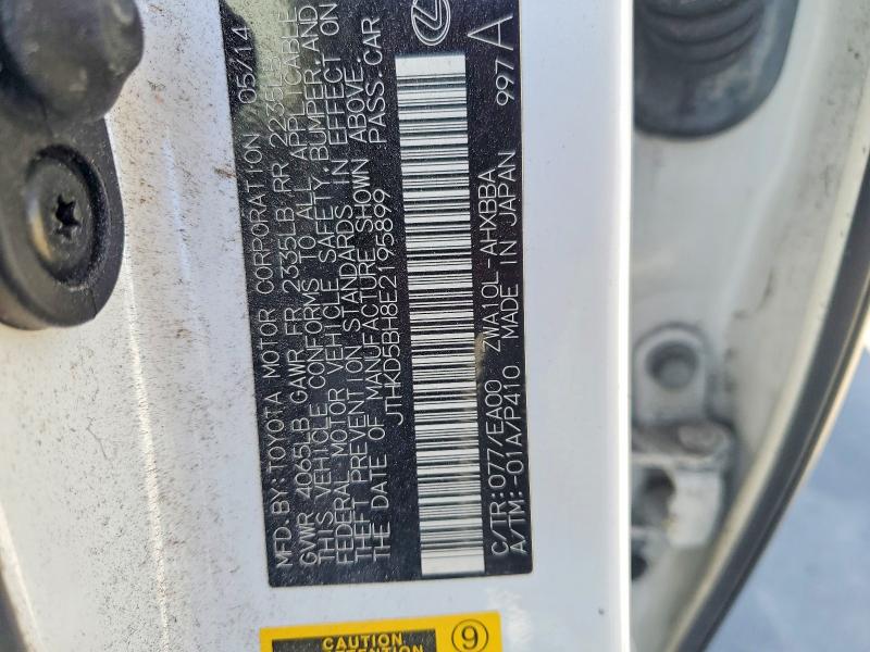 Продажа на аукционе авто 2014 Lexus Ct, vin: JTHKD5BH8E2195899, номер лота: 59910026