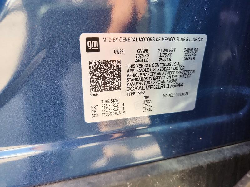 2024 Gmc Terrain მანქანა იყიდება აუქციონზე, vin: 3GKALMEG1RL176844, აუქციონის ნომერი: 59121676