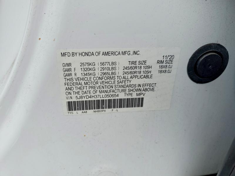Продажа на аукционе авто 2020 Acura Mdx, vin: 5J8YD4H37LL050654, номер лота: 60267706
