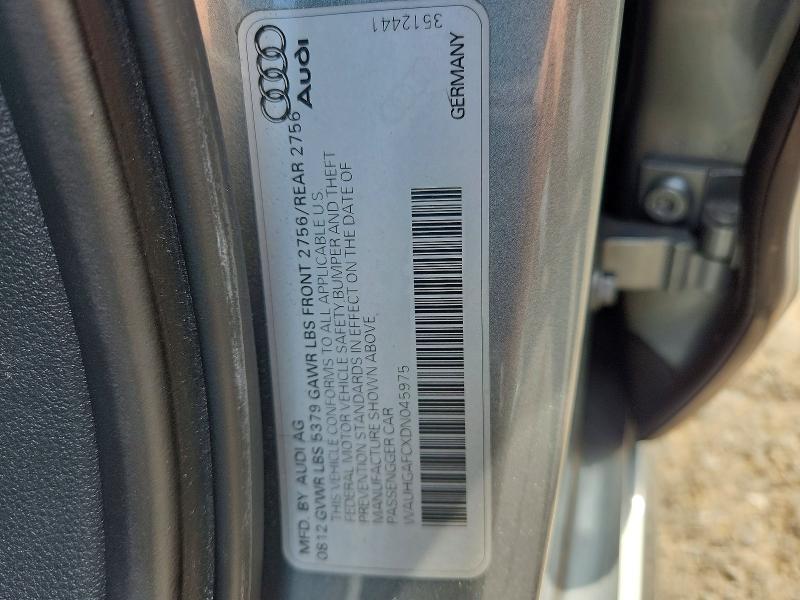 Aukcja sprzedaży 2013 Audi A6, vin: WAUHGAFCXDN045975, numer aukcji: 57335346
