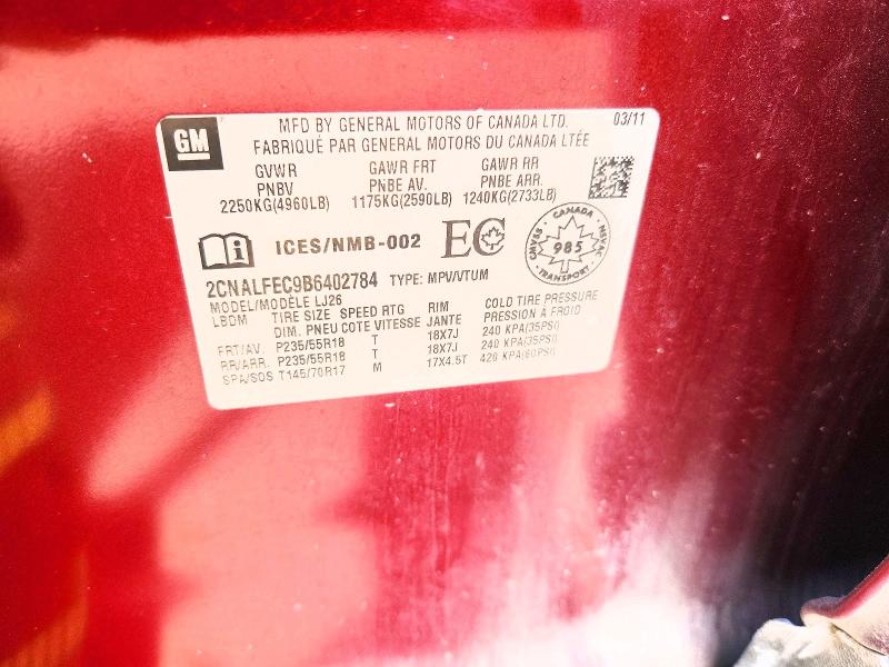 Продаж на аукціоні авто 2011 Chevrolet Equinox, vin: 2CNALFEC9B6402784, номер лоту: 60057696