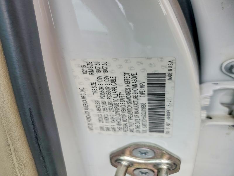 63048036 :رقم المزاد ، 5J8TB3H59GL018953 vin ، 2016 Acura Rdx مزاد بيع