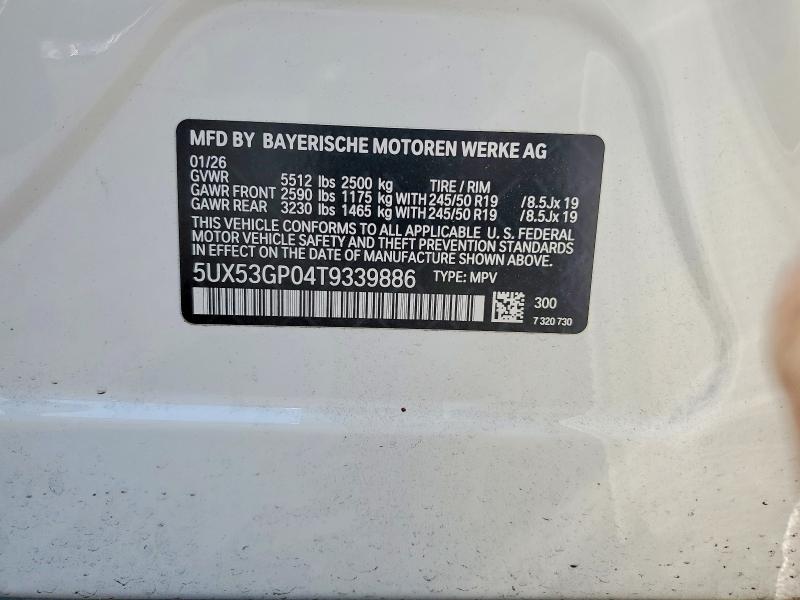 Продажа на аукционе авто 2026 Bmw X3, vin: 5UX53GP04T9339886, номер лота: 59220906