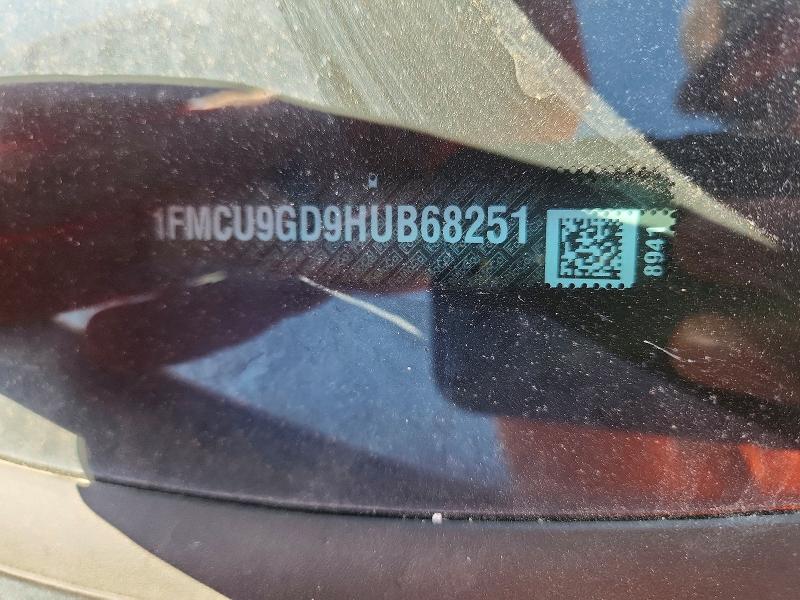 Aukcja sprzedaży 2017 Ford Escape, vin: 1FMCU9GD9HUB68251, numer aukcji: 62657016