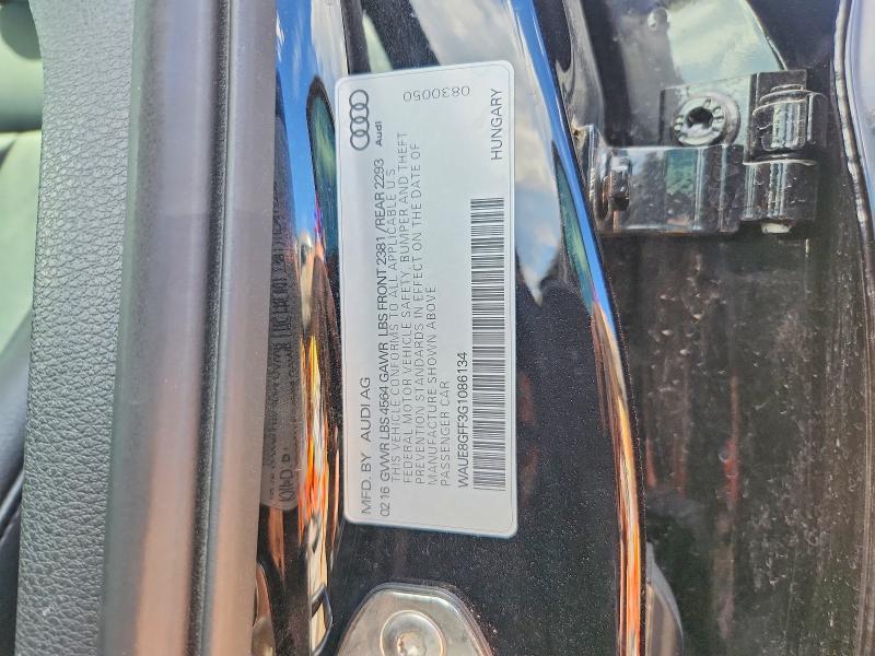 Продажа на аукционе авто 2016 Audi A3, vin: WAUE8GFF3G1086134, номер лота: 59340096