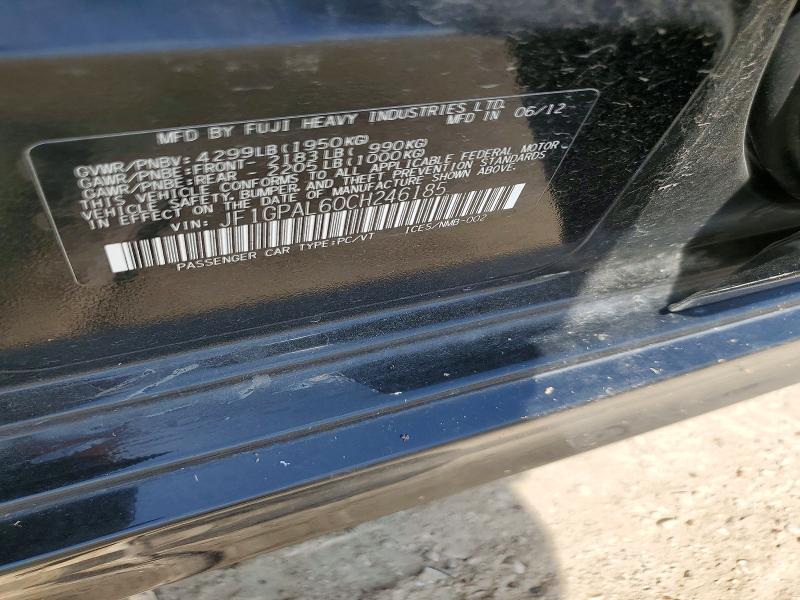 Продажа на аукционе авто 2012 Subaru Impreza, vin: JF1GPAL60CH246185, номер лота: 62431156