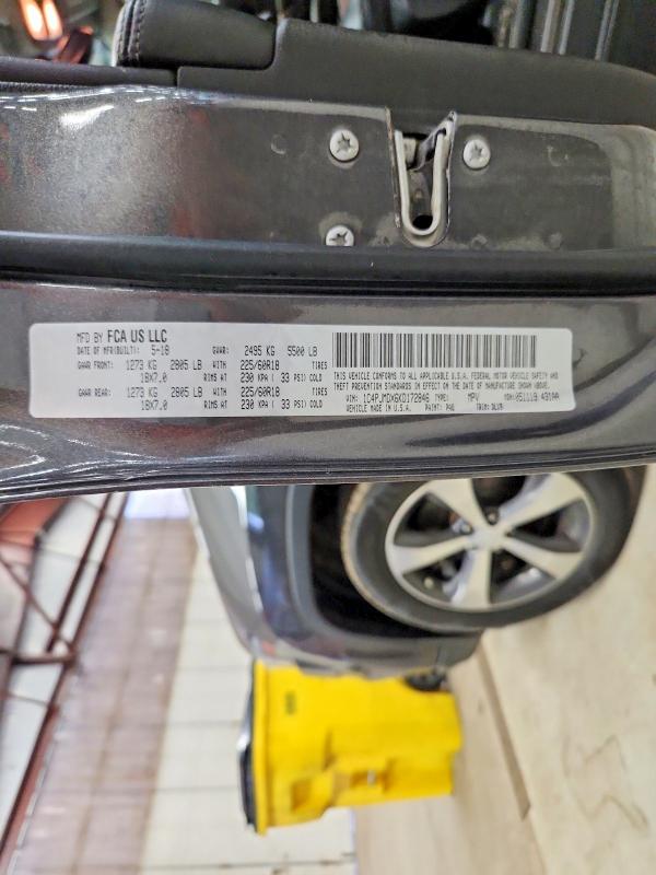 63177956 :رقم المزاد ، 1C4PJMDX6KD172846 vin ، 2019 Jeep Cherokee مزاد بيع