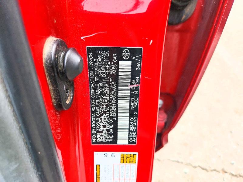 60626526 :رقم المزاد ، JTDKB20U593476662 vin ، 2009 Toyota Prius مزاد بيع