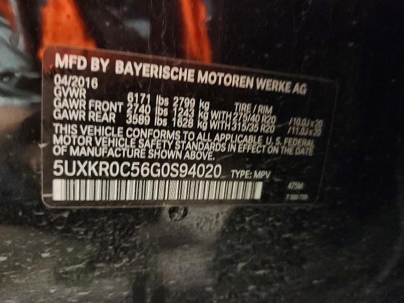 2016 Bmw X5 მანქანა იყიდება აუქციონზე, vin: 5UXKR0C56G0S94020, აუქციონის ნომერი: 61638766
