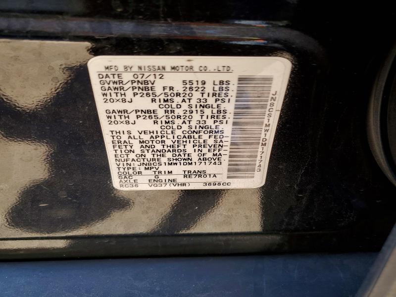 Продажа на аукционе авто 2013 Infiniti Fx37, vin: JN8CS1MW1DM171743, номер лота: 59705446
